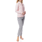 Tuta donna cotone Superga full zip SWS23207 rosa grigio sport tempo libero