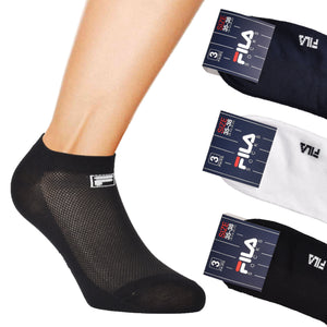 Calze Fila F1735 fantasmini uomo donna in cotone elasticizzato 3 paia