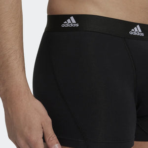 Boxer uomo Adidas Active Flex cotone elasticizzato neri 3pz