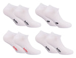 Minicalze unisex uomo donna Lotto Toni in cotone elasticizzato bianche 4 paia 