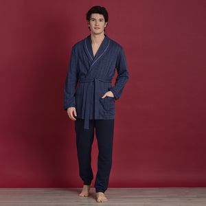 Giacca da camera uomo in caldo cotone Fascino 7306 Jeans
