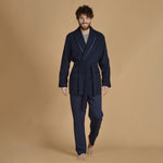 Giacca da camera uomo in pile Fascino 7242 blu
