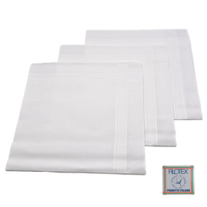 Set da 12 fazzoletti Filotex 100% cotone bianco 1 made in Italy