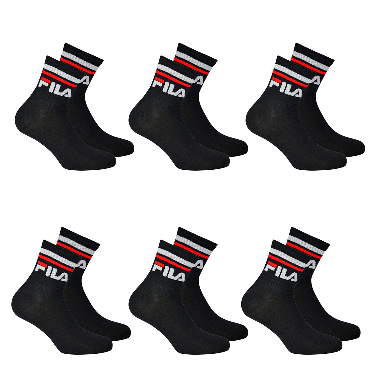 Calze corte Fila F9398 unisex sportive cotone 3 paia