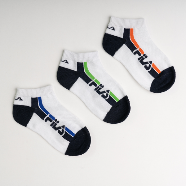 Fantasmini Fila F1316D bambino bianchi righe colorate 3 pz.