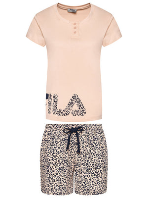 Pigiama donna Fila FPS4052 corto cotone maculato