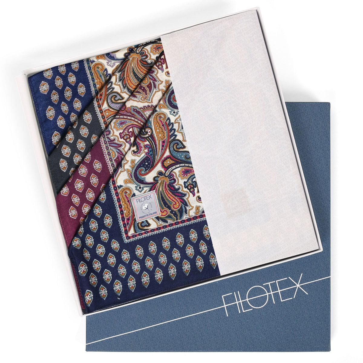 Fazzoletti in cotone Paisley Made in Italy Filotex 12 pz