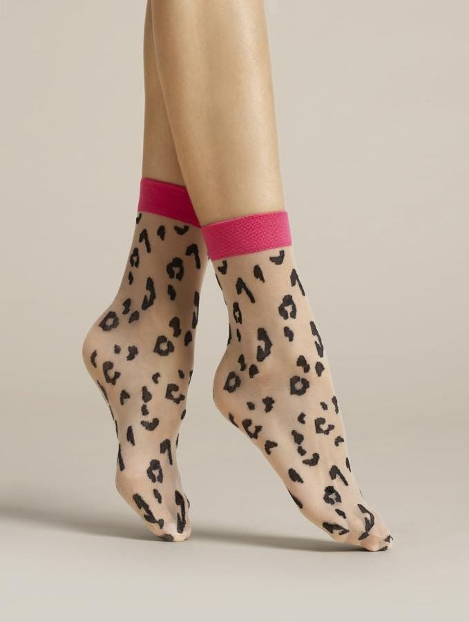Calzini donna Fiore Amalia 20 den fantasia animalier