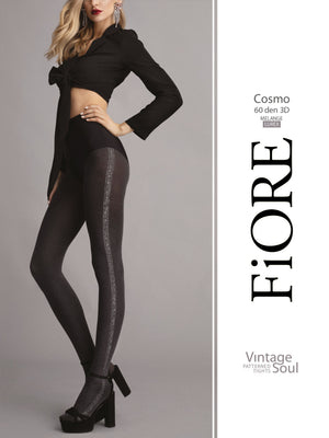Sexy collant Fiore Cosmo 60 den melange con riga laterale in lurex