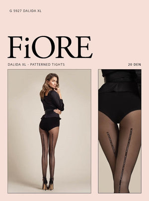 Collant Fiore Dalida 20 den nero scritta Pardon my French