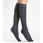 Gambaletti donna Fiore Deva 60 den rombi grigio melange