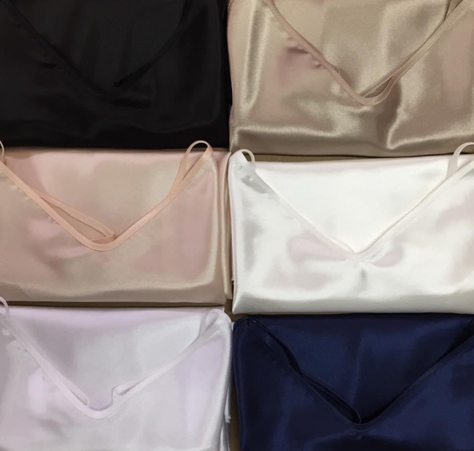 Sottoveste corta spalla stretta Fioreblu pamela in raso 