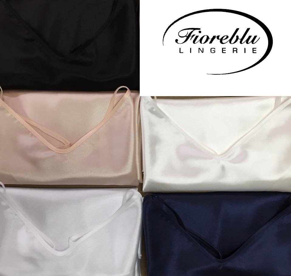 Sottoveste corta spalla stretta Fioreblu pamela in raso 