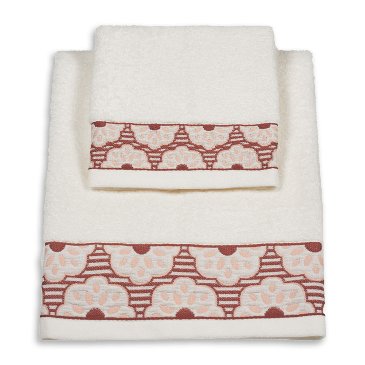 Vingi set asciugamani viso + ospite cotone Fiorella 
