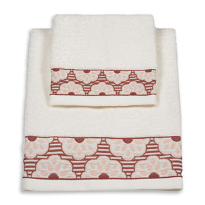Vingi set asciugamani viso + ospite cotone Fiorella 
