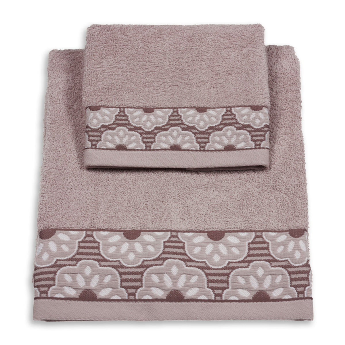 Vingi set asciugamani viso + ospite cotone Fiorella 