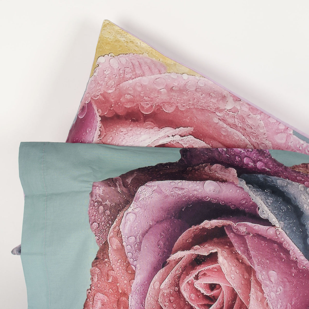 Copripiumino letto matrimoniale Biancaluna Flos set copripiumino + due federe rose