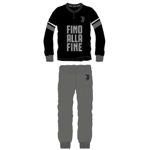 Pigiama uomo Juventus serafino caldo cotone B2JU14116 nero
