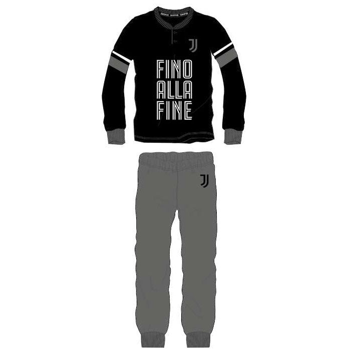 Pigiama uomo Juventus serafino caldo cotone B2JU14116 nero