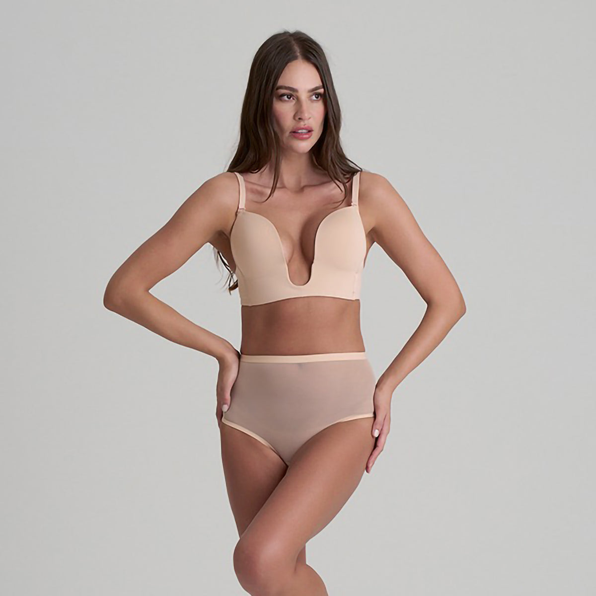 Perizoma modellante in tulle semitrasparente vita alta Bye bra FTMWT