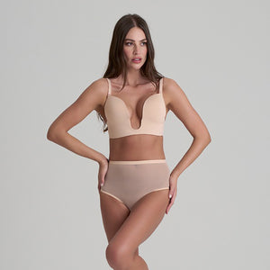 Perizoma modellante in tulle semitrasparente vita alta Bye bra FTMWT