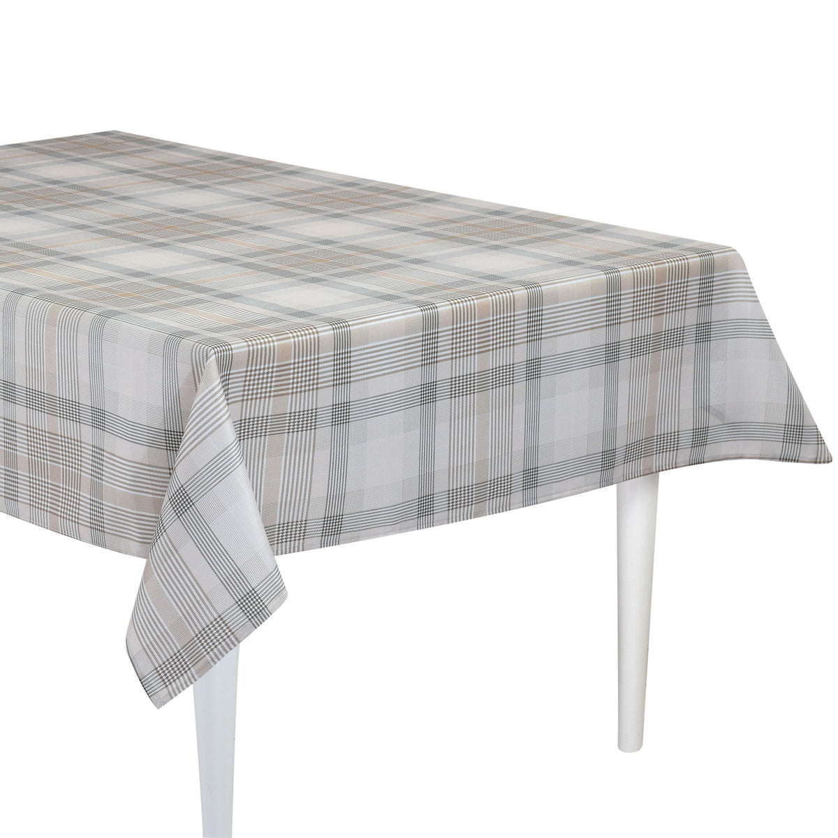 Tovaglia Sommaruga Francy dis.01 rettangolare principe di galles beige/nero