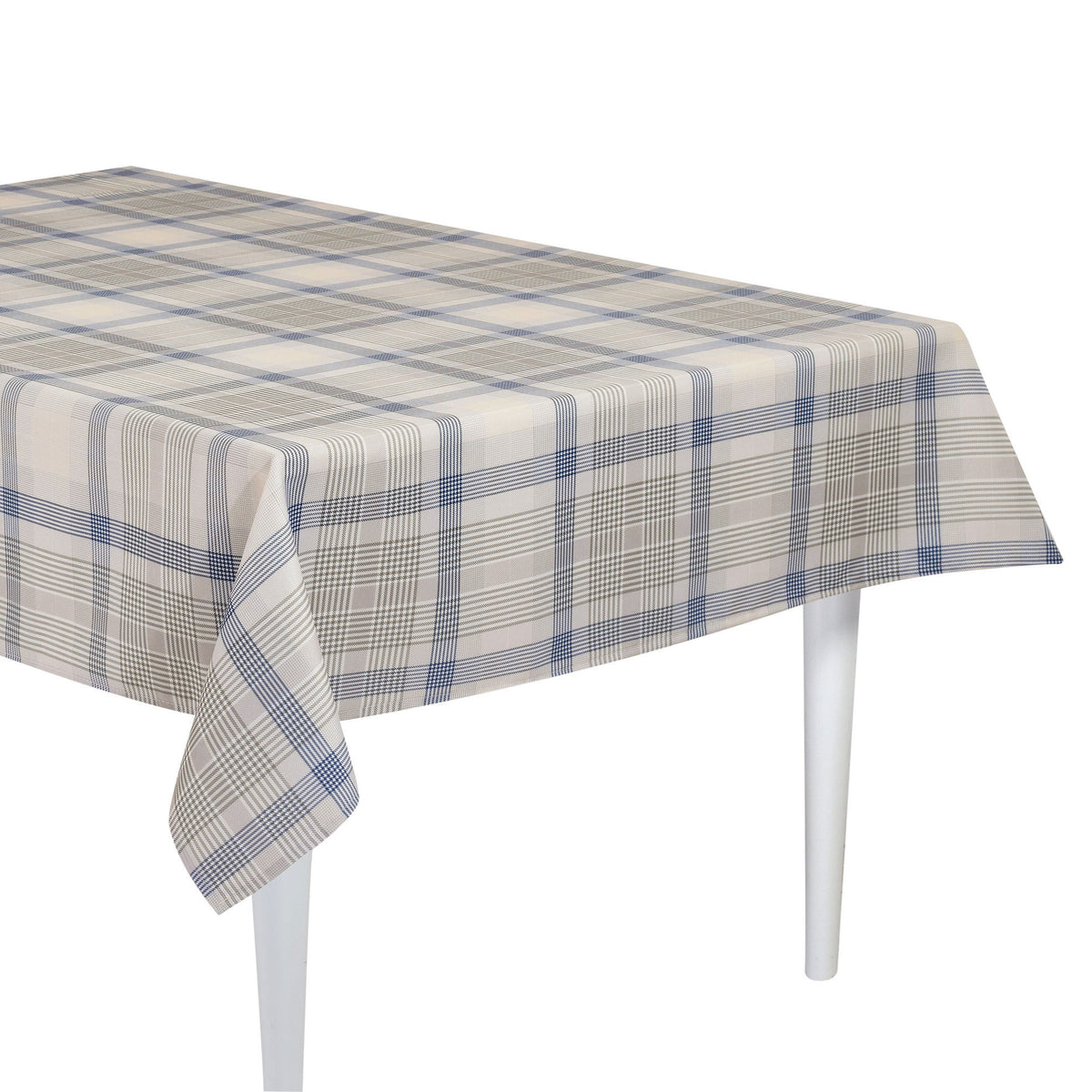 Tovaglia Sommaruga Francy dis.06 rettangolare principe di galles stone/blu