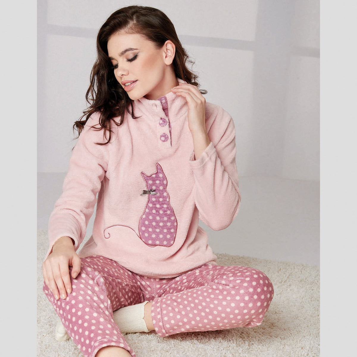 Pigiama donna serafino coral Infiore FRD651449