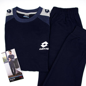 Pigiama uomo Lotto LP6047 caldo cotone blu