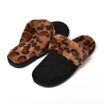 Pantofola chiusa nera bordo leopardato Preziosa 0050 marrone