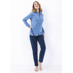 Tuta donna invernale Il granchio GA6001 felpata aperta blu denim