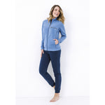 Tuta donna invernale Il granchio GA6003 felpata aperta blu denim