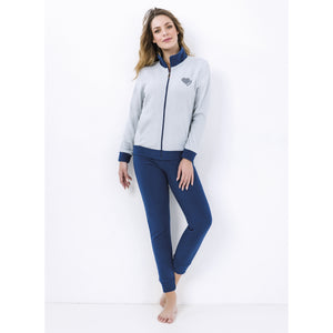 Tuta donna invernale Il Granchio GA6004 in caldo pile grigio