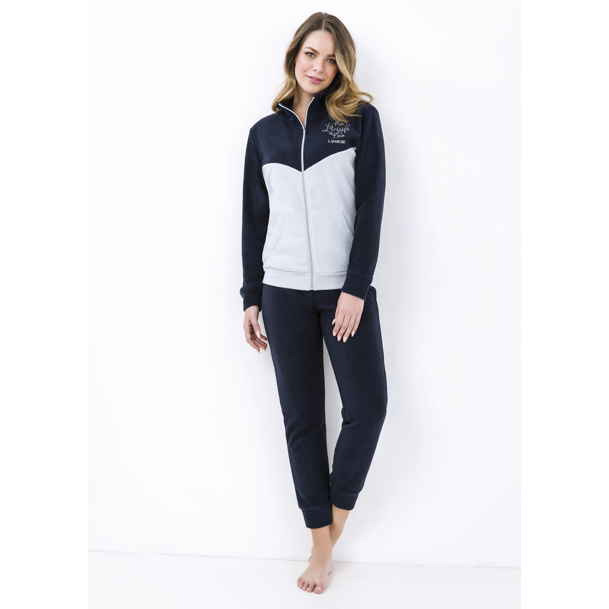 Tuta donna invernale Il Granchio GA6005 in caldo pile grigio