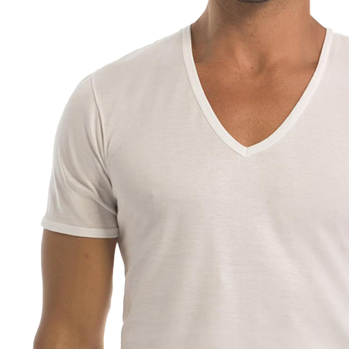 Maglia Intima Uomo 100% Filo di Scozia Scollo a V Garda 0036