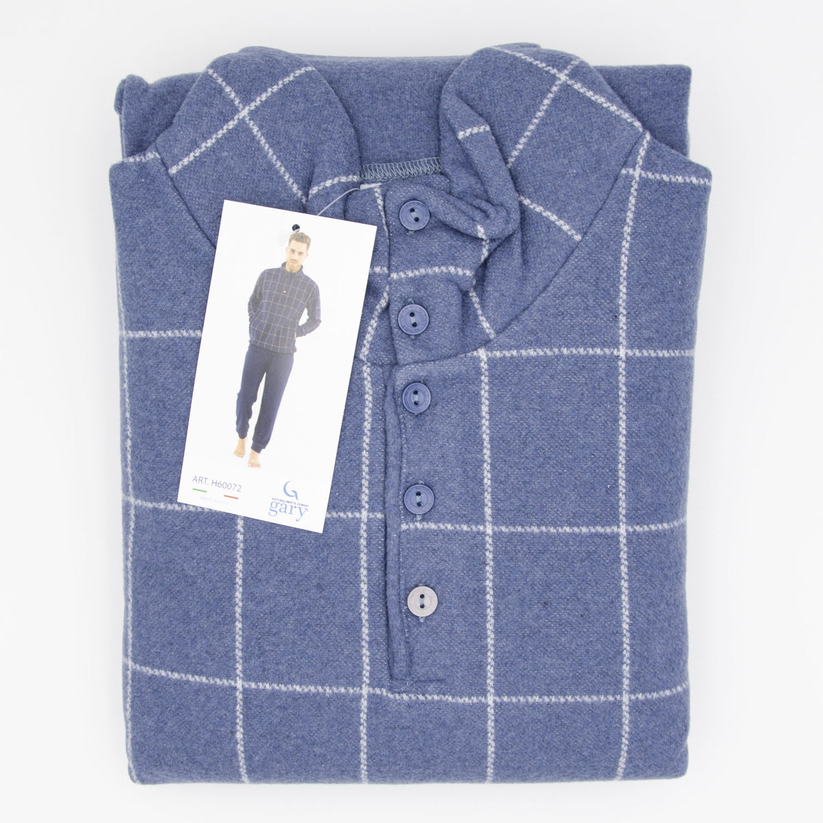 Pigiama uomo Gary H60072 punto milano collo alto