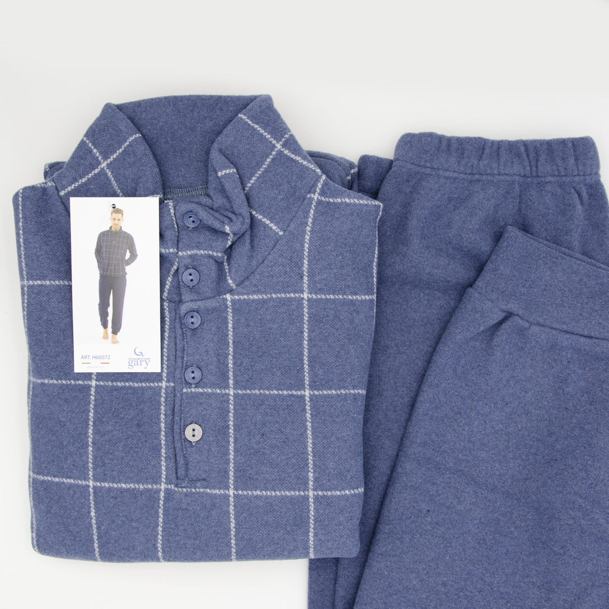 Pigiama uomo Gary H60072 punto milano collo alto