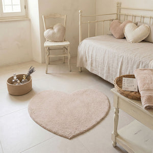 Tappeto bagno Forma di Cuore in 100% Cotone Jane Zambaiti 