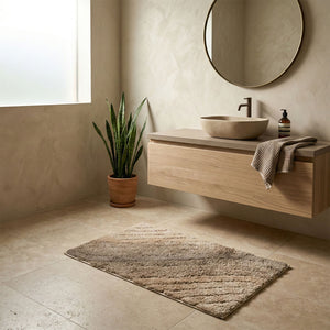 Tappeto arredo bagno disegno ondulato antiscivolo Kaleido Zambaiti 