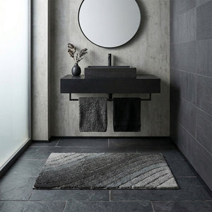 Tappeto arredo bagno disegno ondulato antiscivolo Kaleido Zambaiti 
