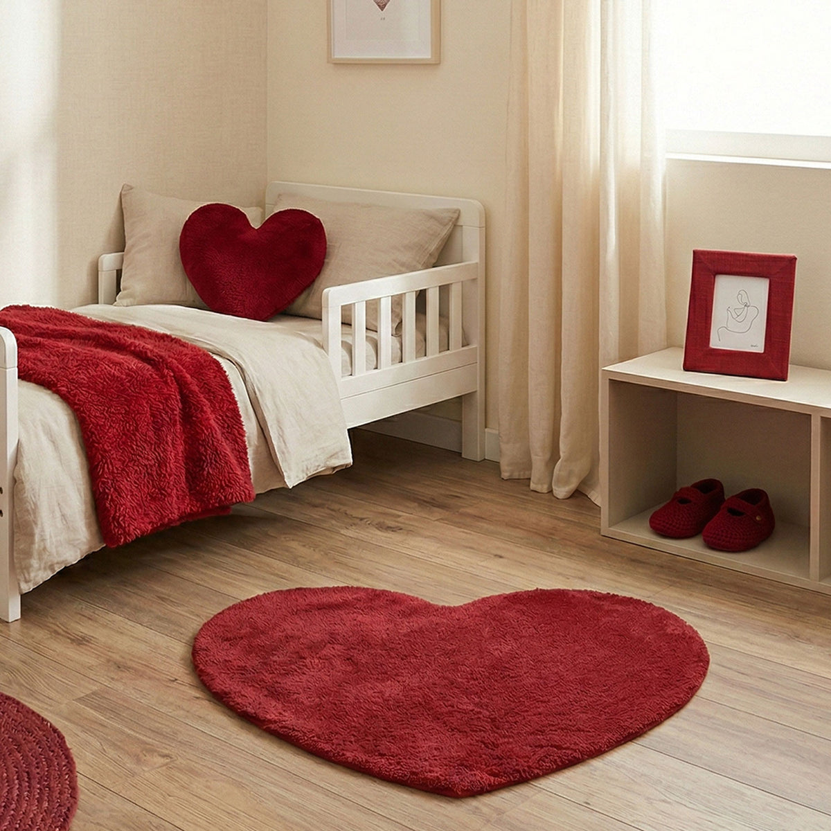 Tappeto bagno Forma di Cuore in 100% Cotone Jane Zambaiti 