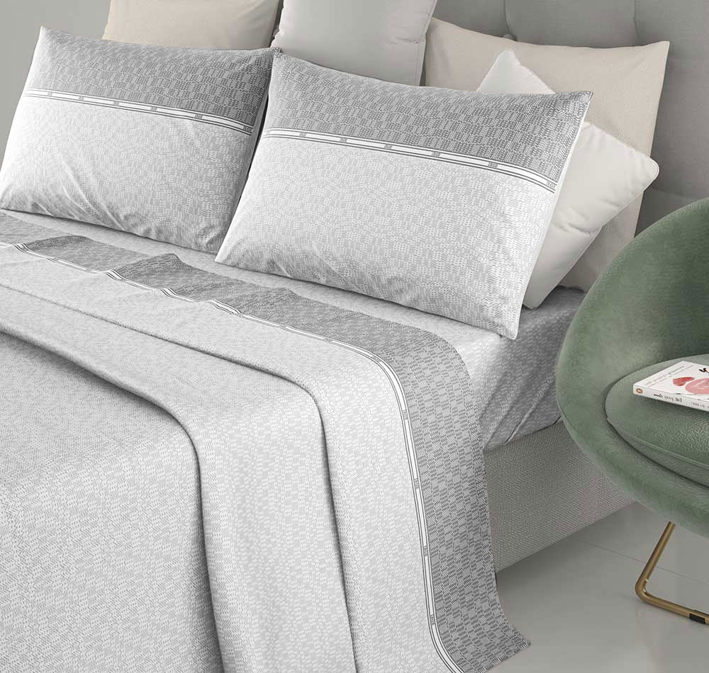 Completo letto 100% cotone Irge Ginevra fantasia Albachiara 