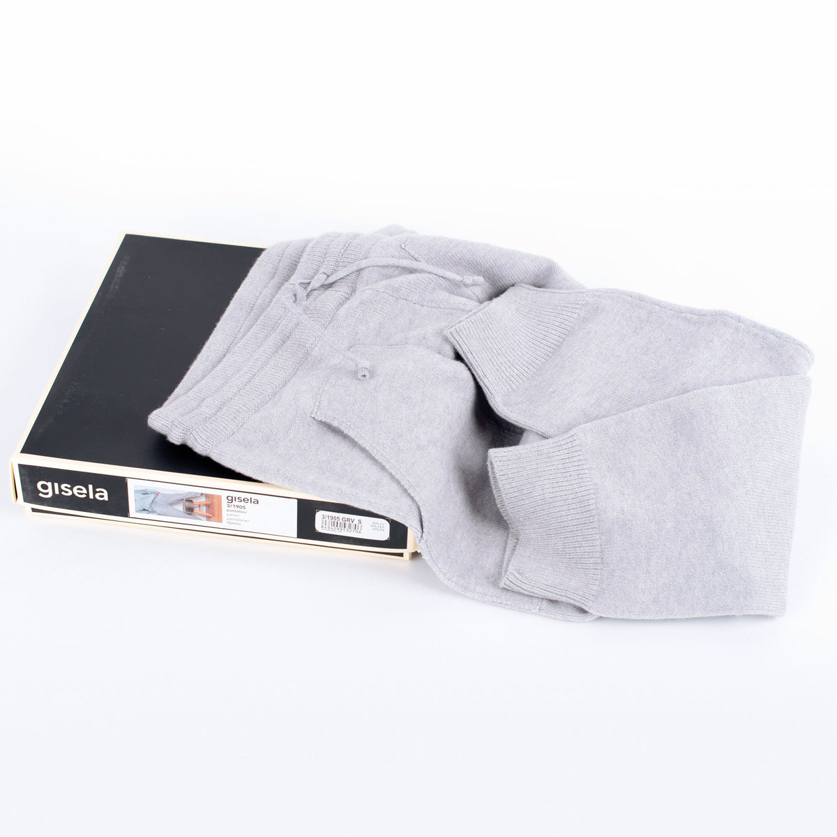 Pantalone donna Gisela 3/1905 grigio con polsino tasche viscosa
