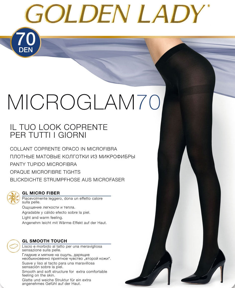 Collant Golden Lady Microglam 70 den microfibra 5 paia