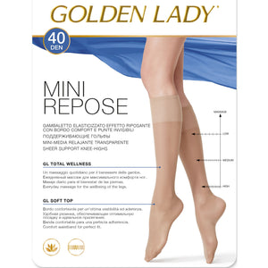 Gambaletti riposanti Golden Lady mini repose 40 den 4 paia
