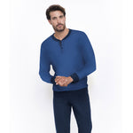 Pigiama uomo cotone leggero Il Granchio GP1039 bluette