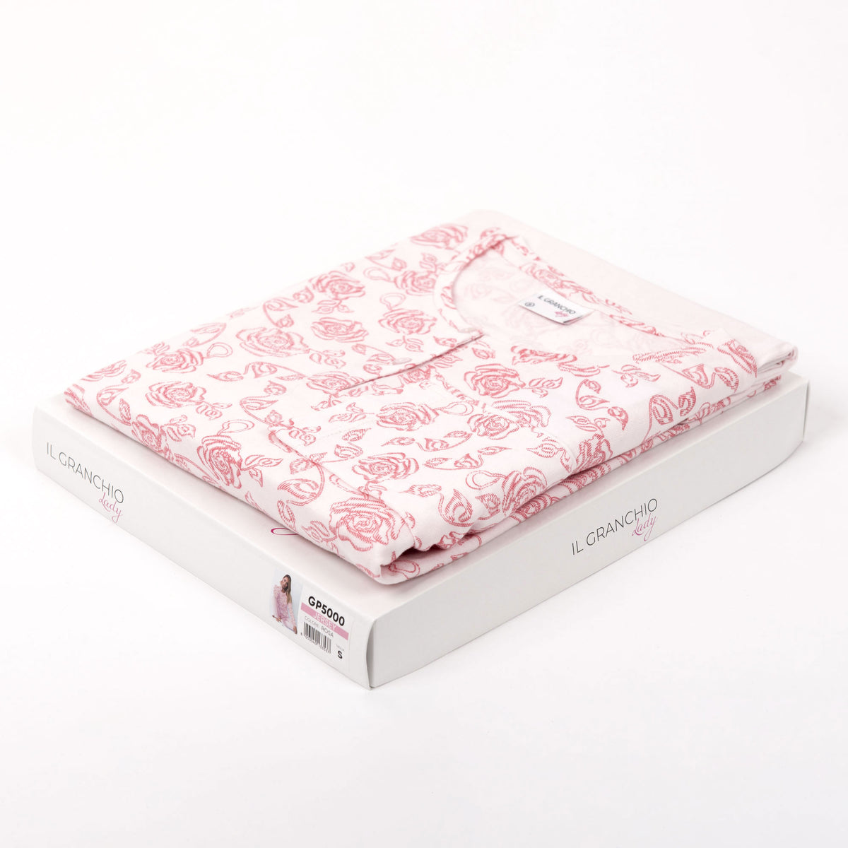 Pigiama donna manica lunga rosa Il granchio GP5000
