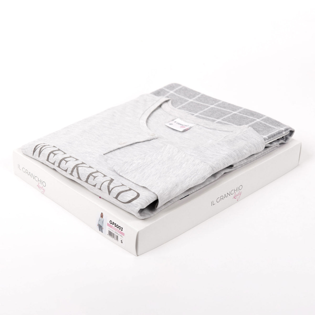 Pigiama donna cotone primaverile Il granchio grigio GP5003
