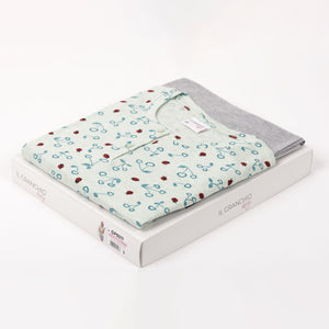 Pigiama donna corto estivo verde menta coccinelle Il Granchio GP5011