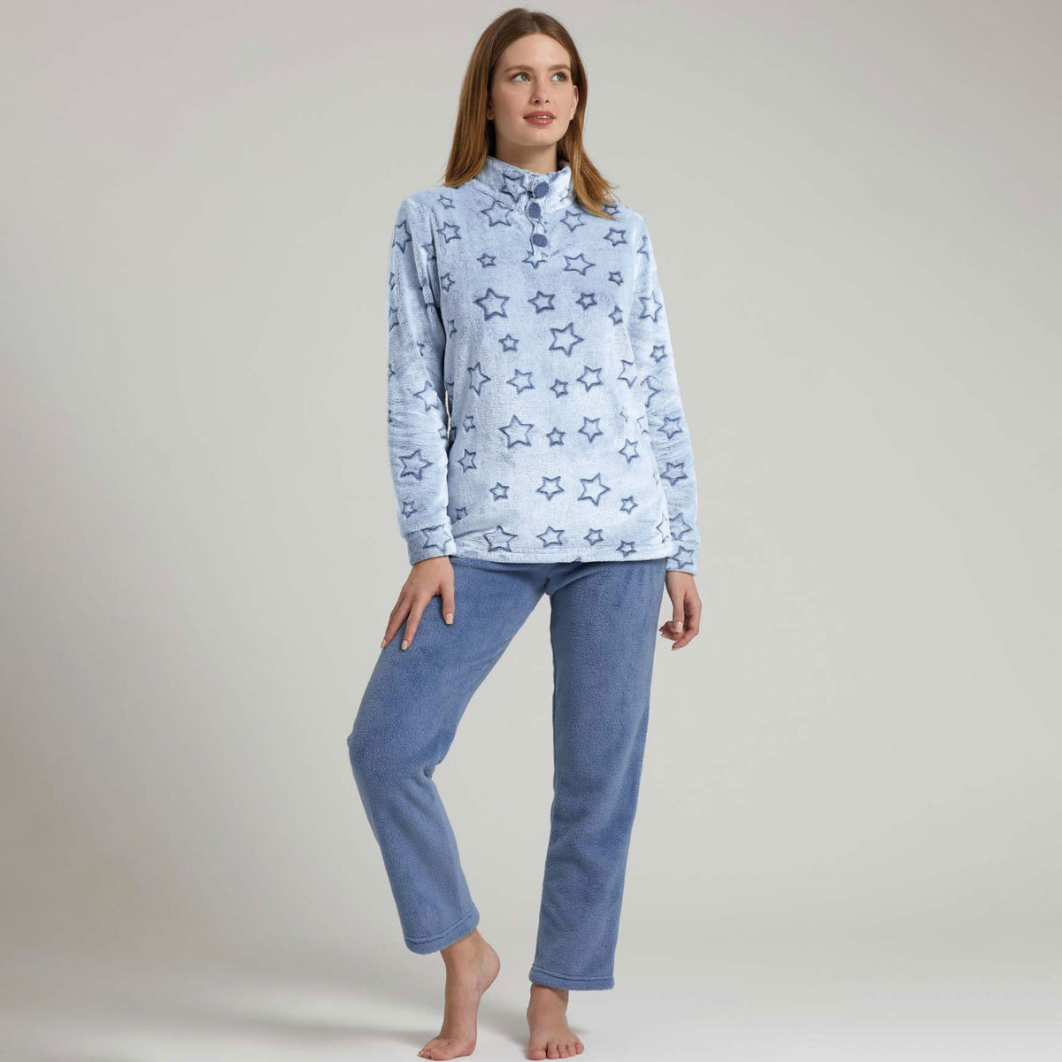 Pigiama donna collo alto coral Il granchio GP6062